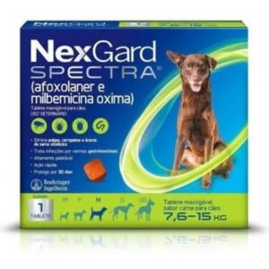 Nex Gard Spectra Para Cães De 7,6 A 15kg - 1 Tablete